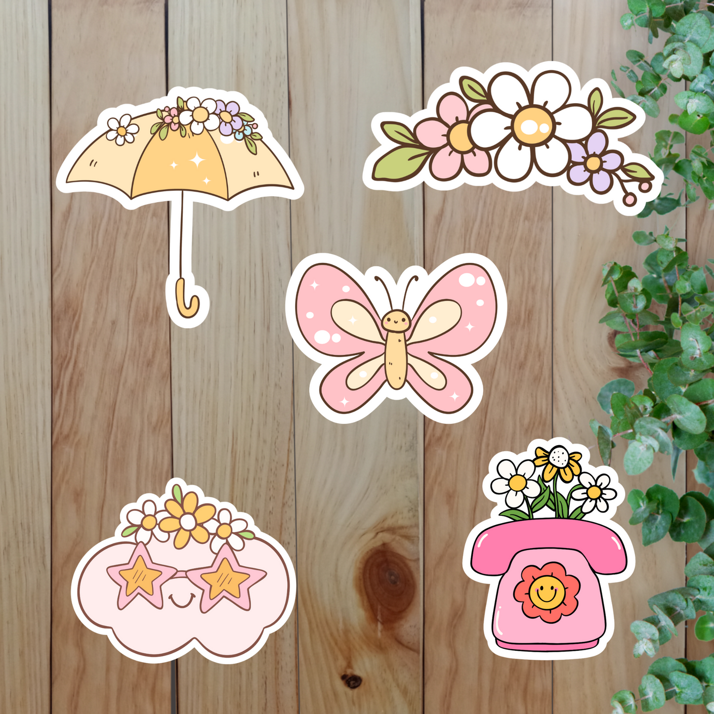 Spring Stickers (20-Piece) Sunny Sky Studio