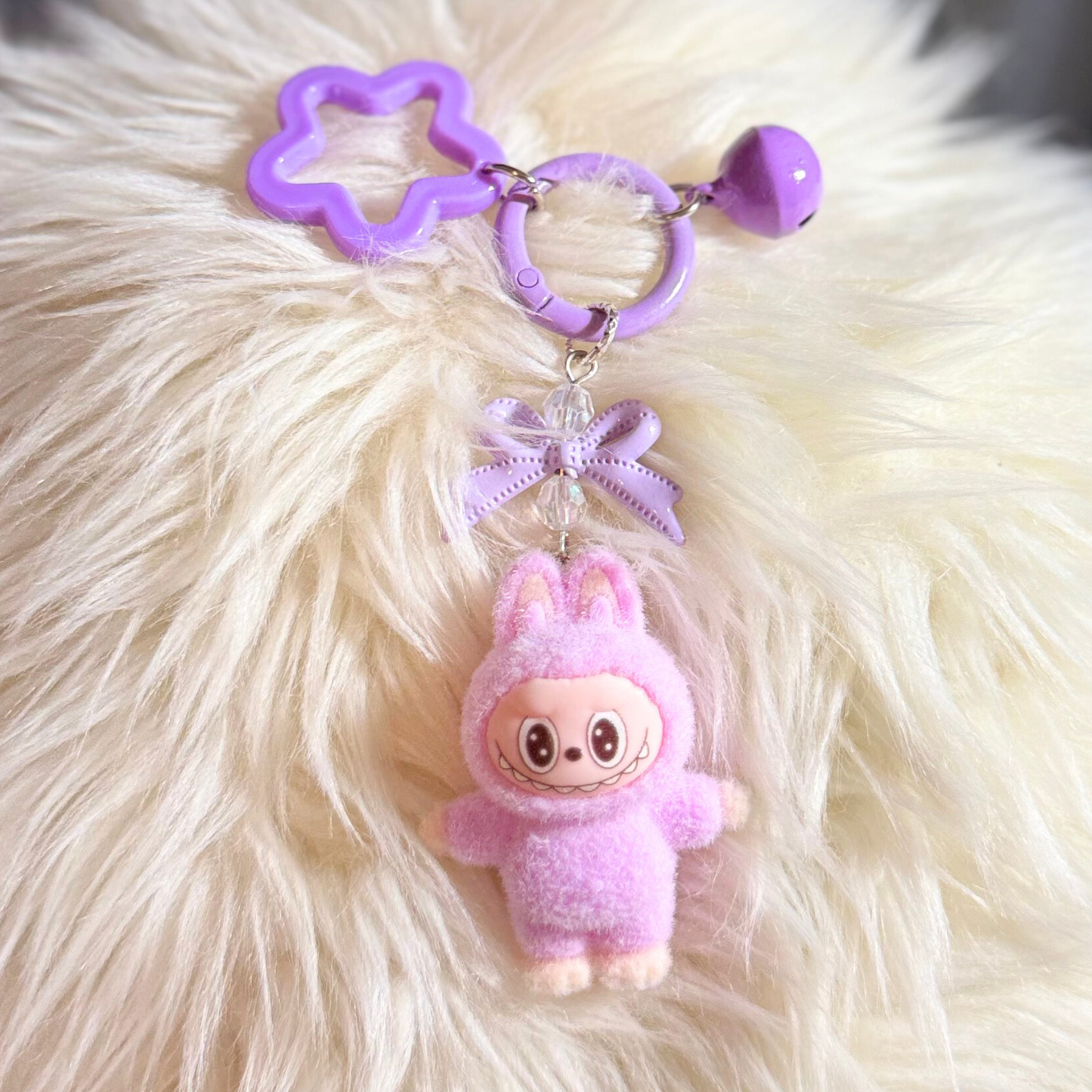 Cartoon Mini Plush Keychain - PURPLE Sunny Sky Studio