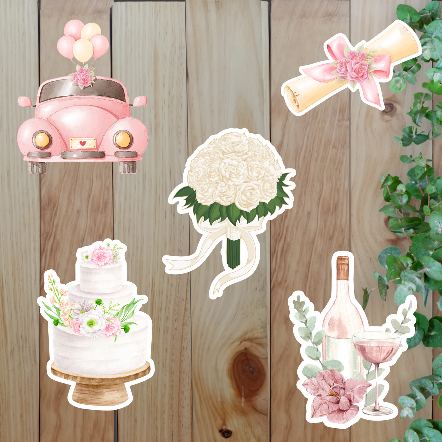 Wedding Sticker (20-Piece) Sunny Sky Studio