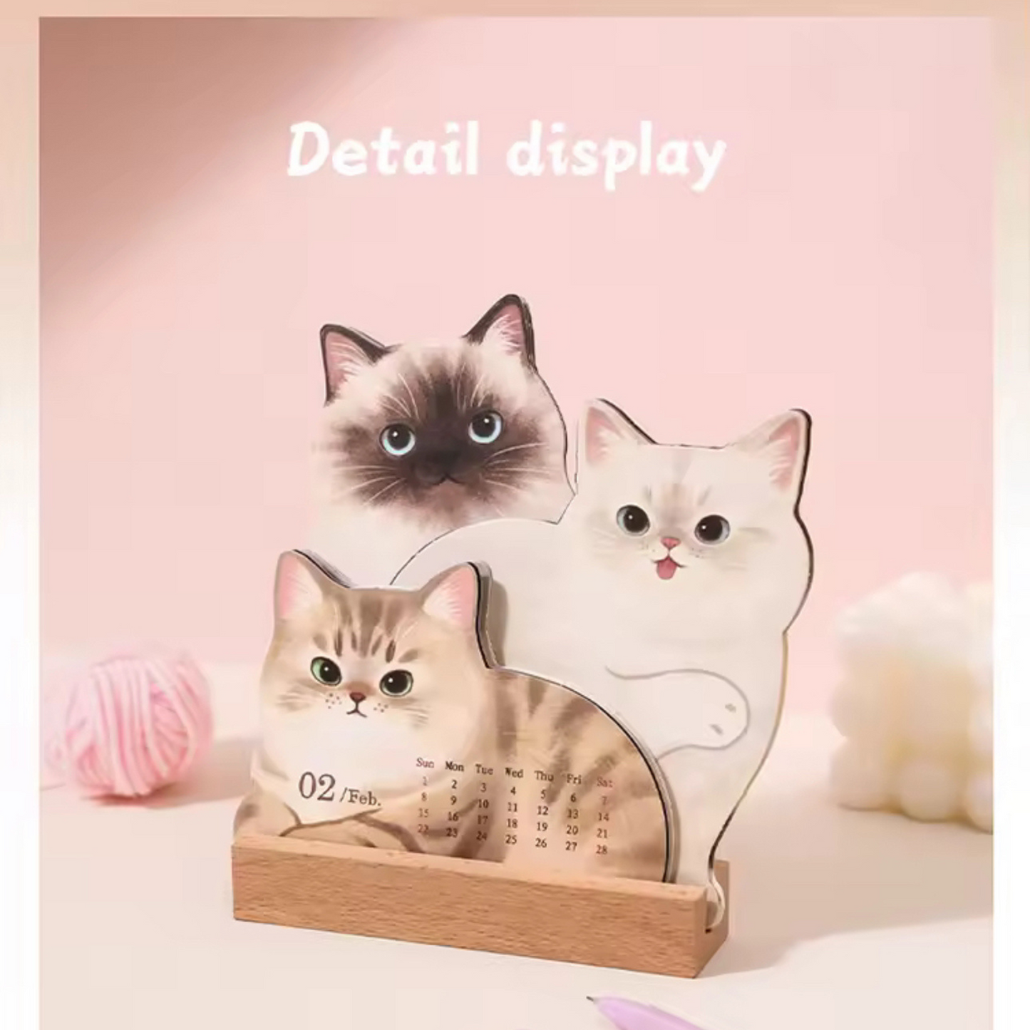 2026 Pet Desk Calendar – 3D Cat & Dog Shaped - PREORDER - SHIPS OCT 15 Sunny Sky Studio
