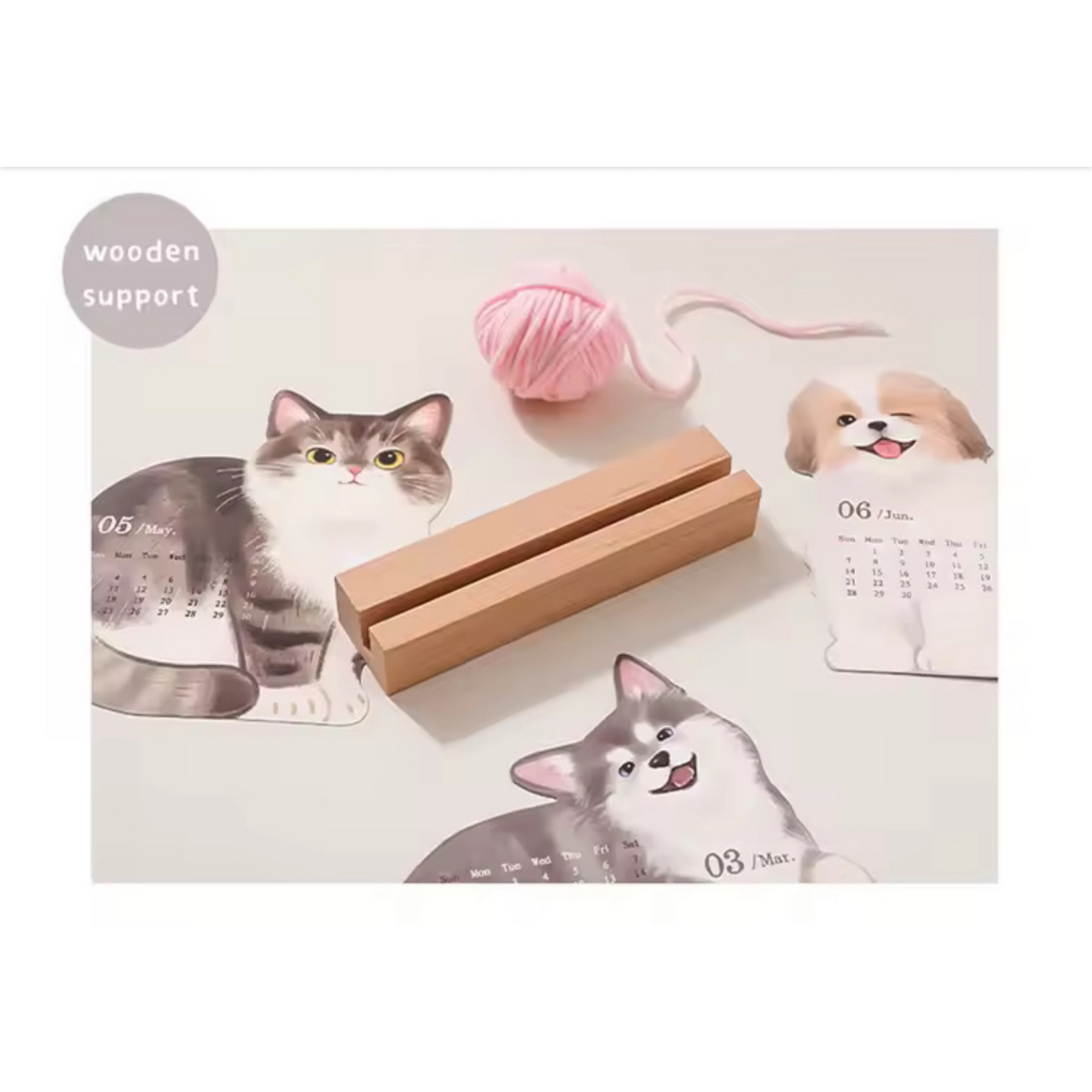 2026 Pet Desk Calendar – 3D Cat & Dog Shaped - PREORDER - SHIPS OCT 15 Sunny Sky Studio