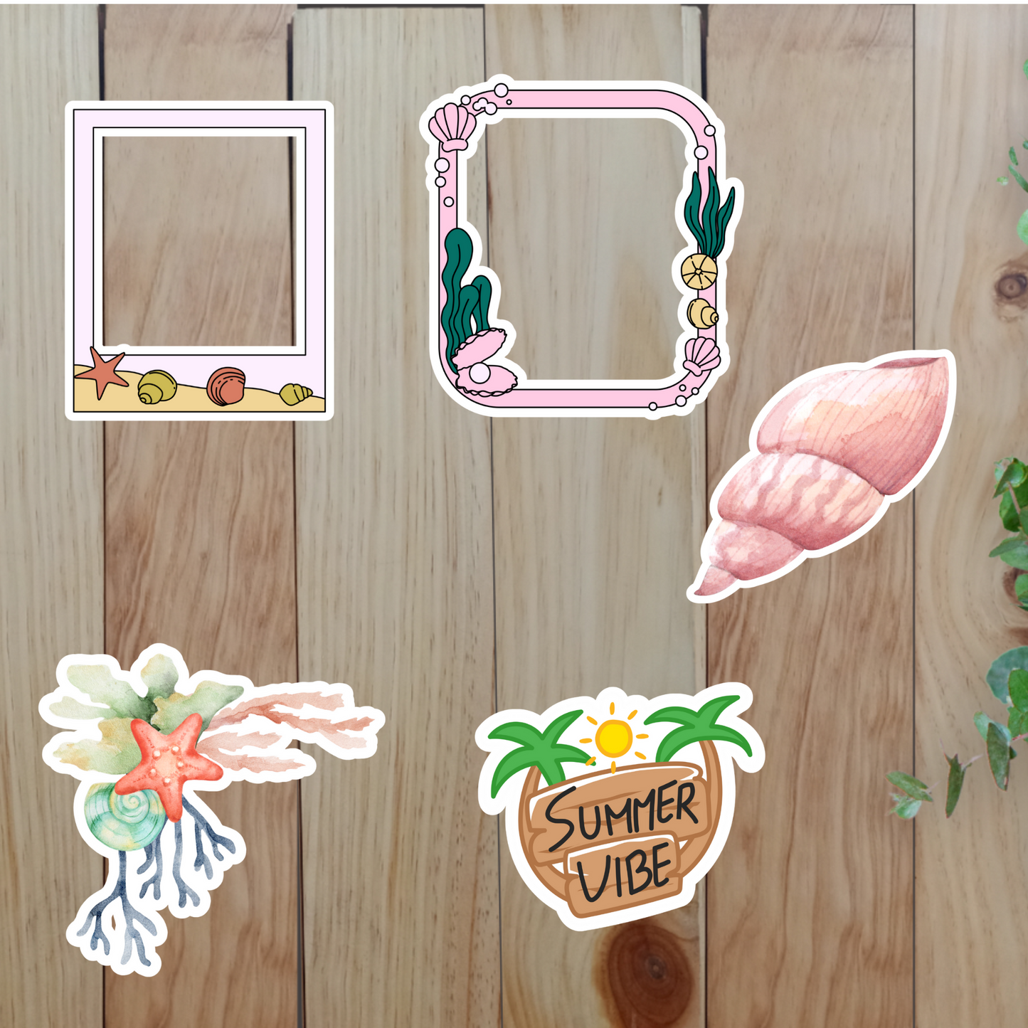 Ocean Vibes Stickers (20-Piece) Sunny Sky Studio