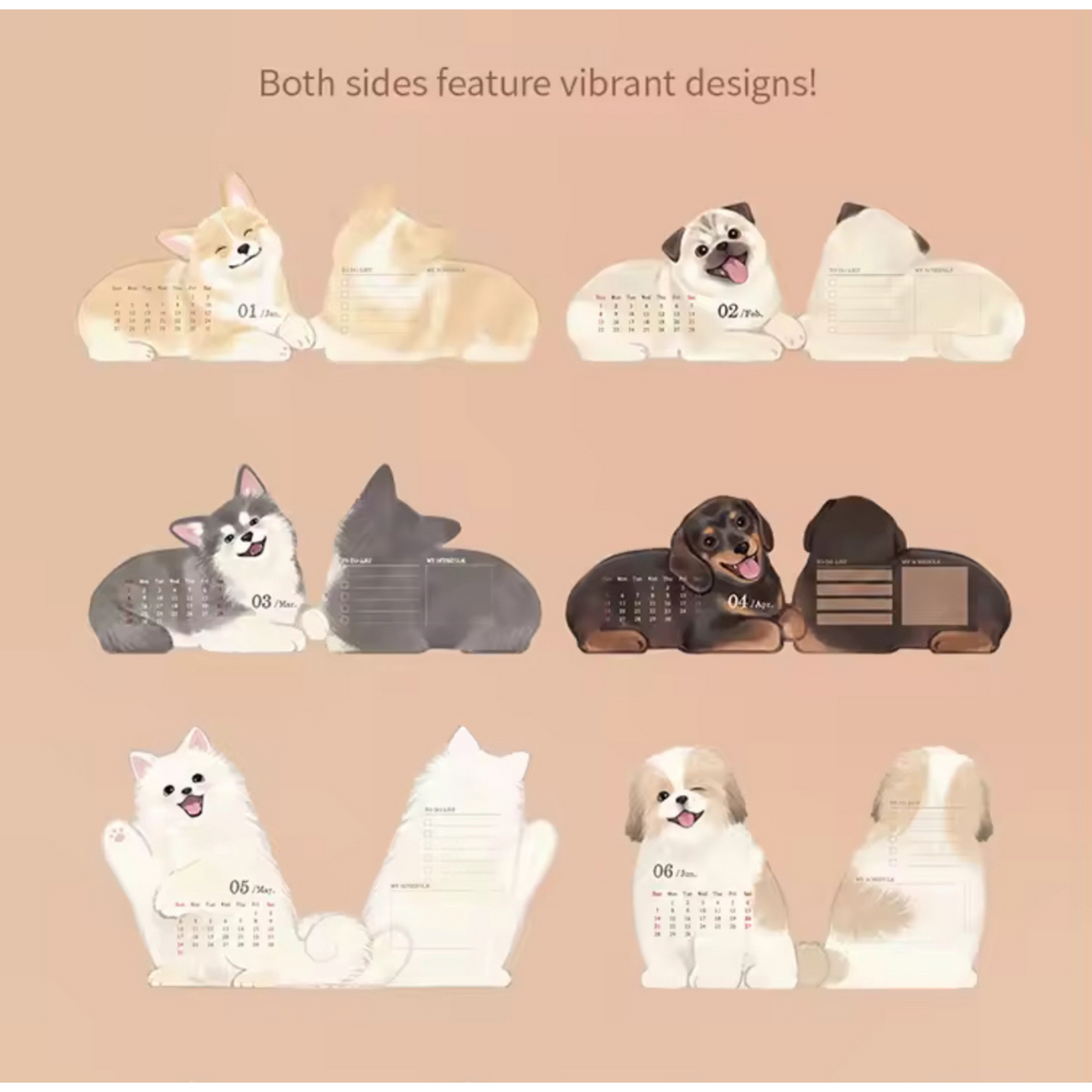 2026 Pet Desk Calendar – 3D Cat & Dog Shaped - PREORDER - SHIPS OCT 15 Sunny Sky Studio