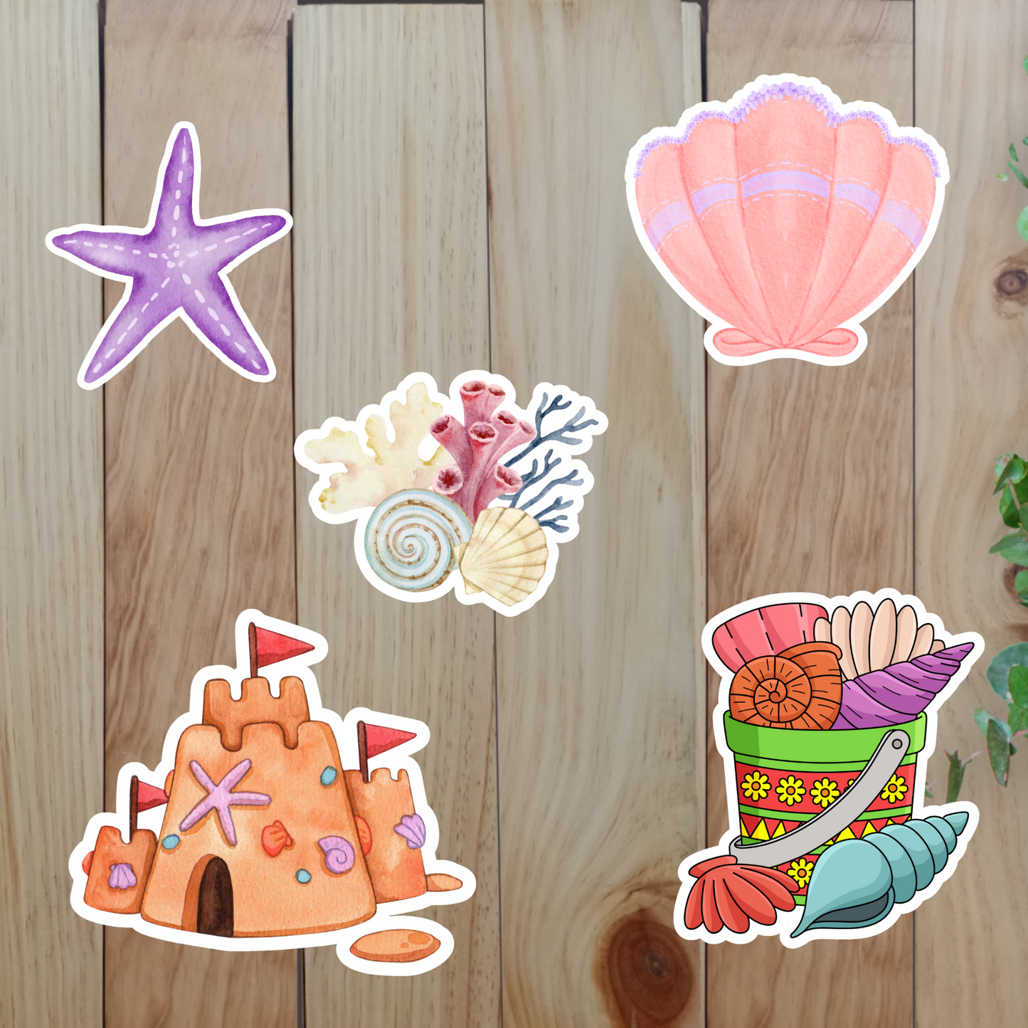 Ocean Vibes Stickers (20-Piece) Sunny Sky Studio