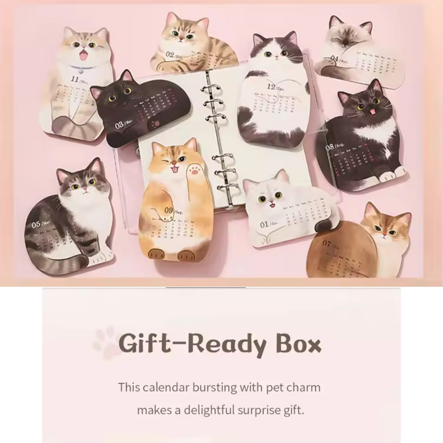 2026 Pet Desk Calendar – 3D Cat & Dog Shaped - PREORDER - SHIPS OCT 15 Sunny Sky Studio