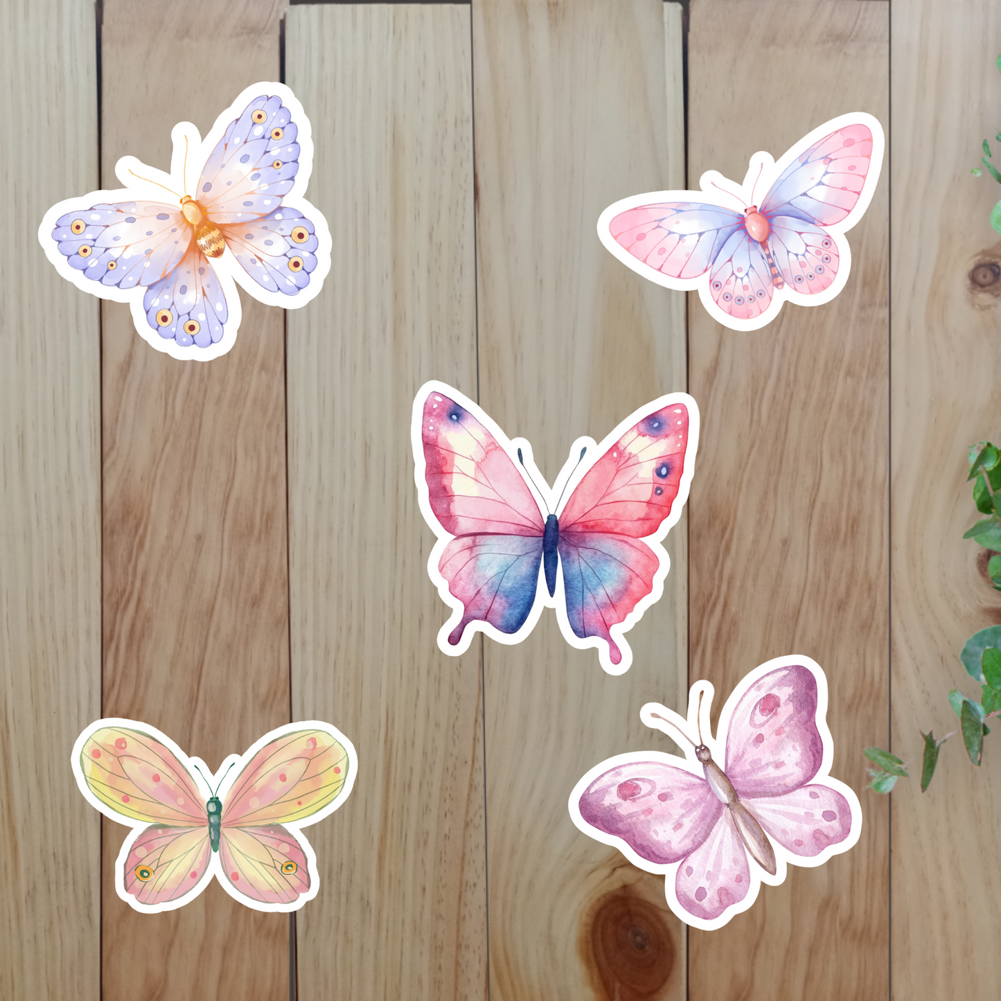 Whimsical Butterfly Stickers (20-Piece) Sunny Sky Studio