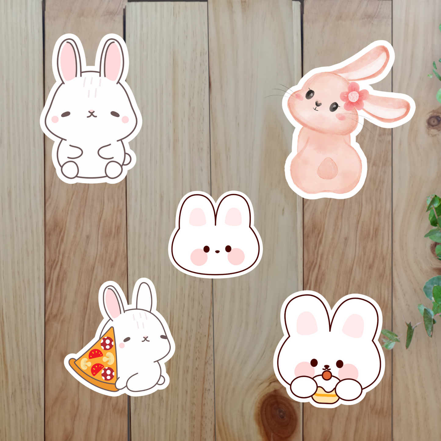 Cute Bunny Stickers (20-Piece) Sunny Sky Studio