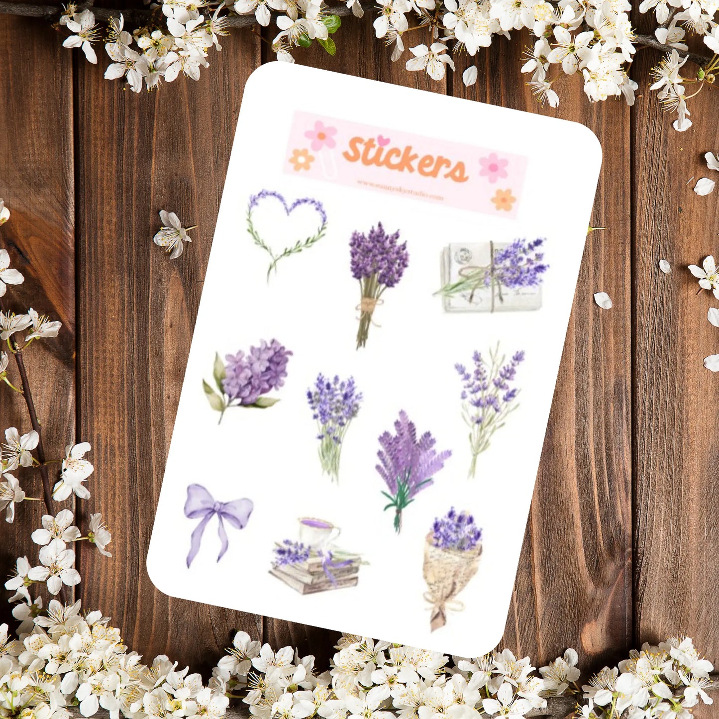 Lavender Sticker Sheet Sunny Sky Studio