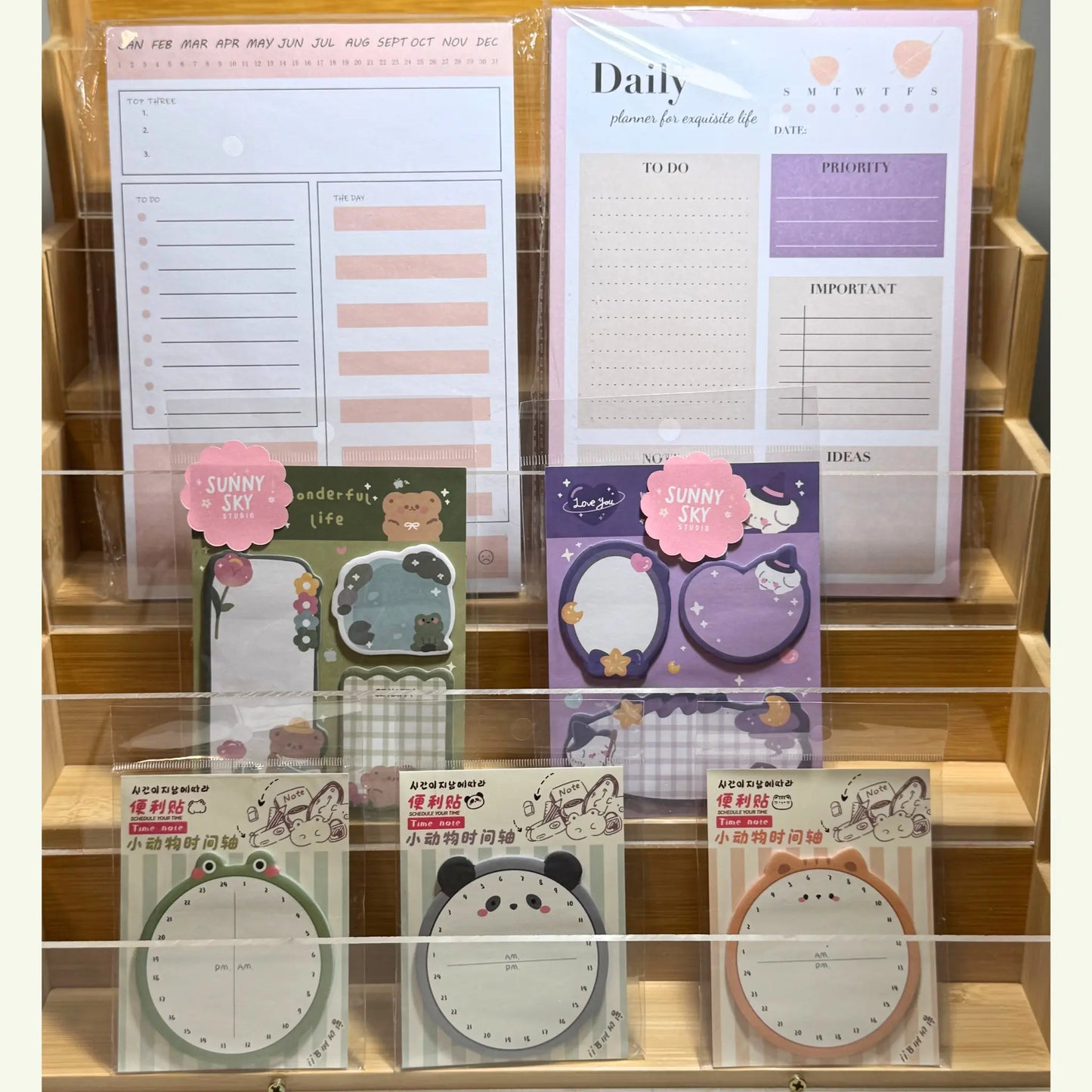 7-Piece Sticky & Planner Set - goal planner Sunny Sky Studio