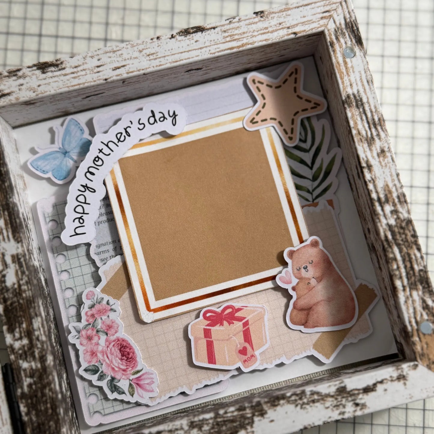 Love Mom Shadow Box Sunny Sky Studio