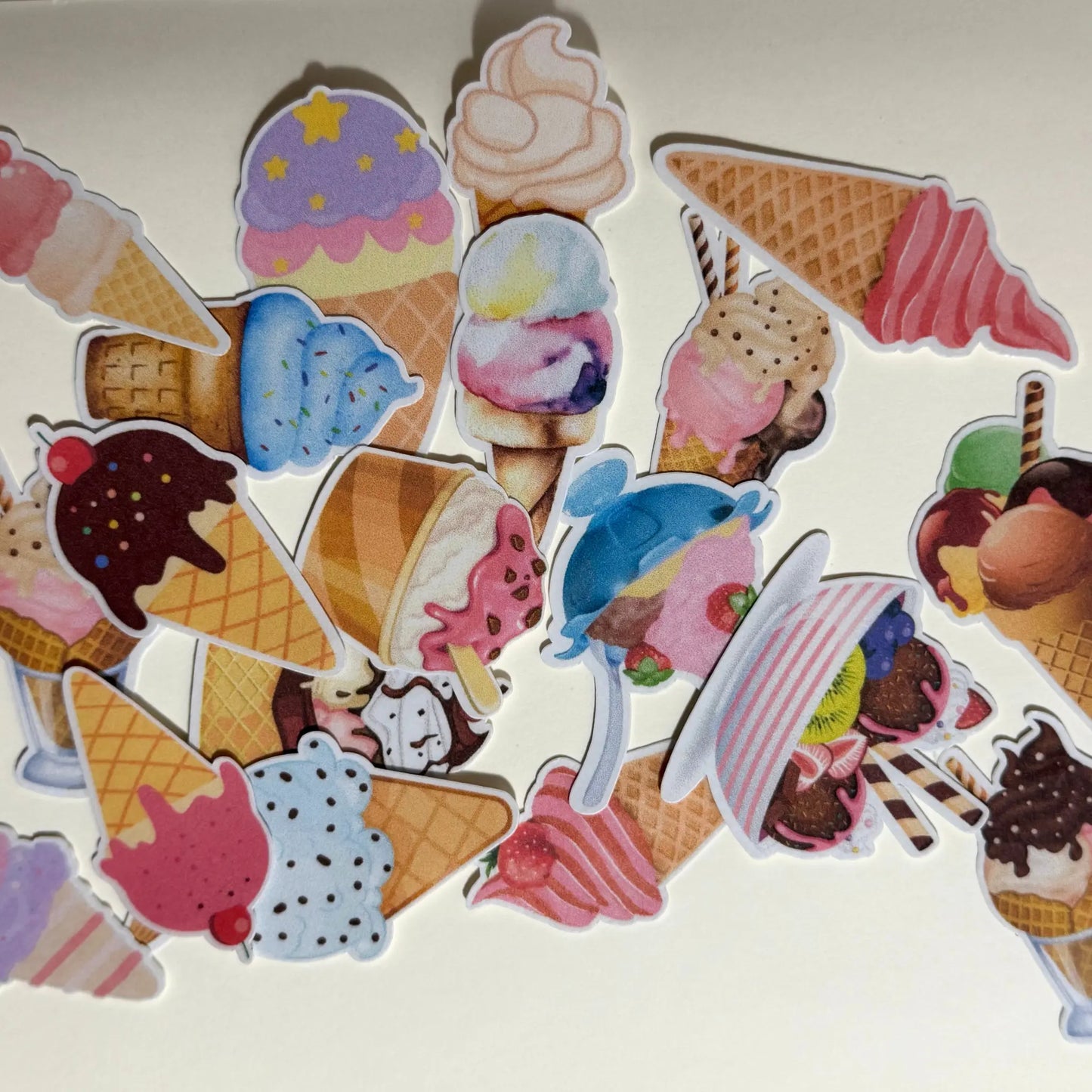 Kawaii Ice Cream Stickers (20 pieces) Sunny Sky Studio
