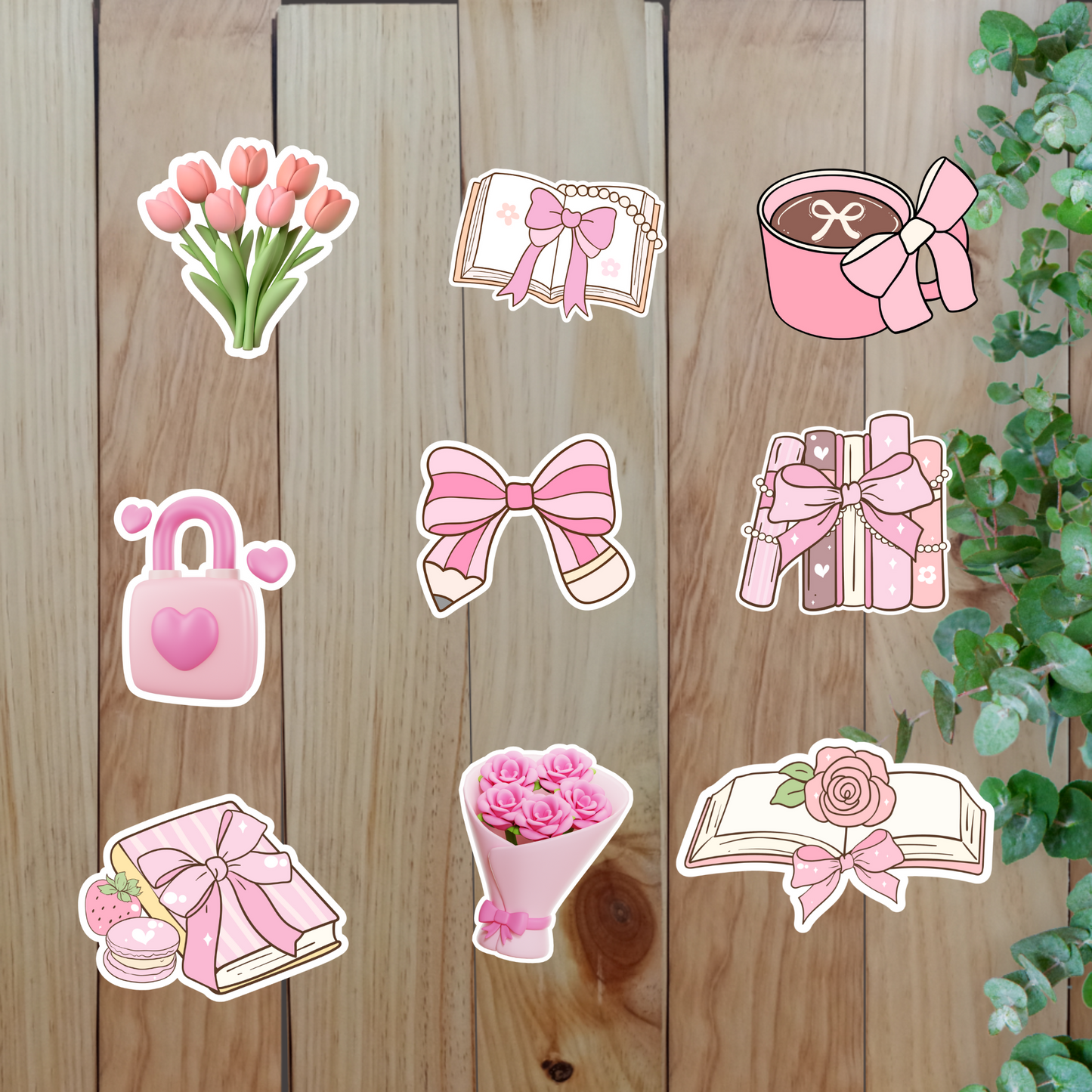Pastel Pink Aesthetic Stickers (20 pieces) Sunny Sky Studio