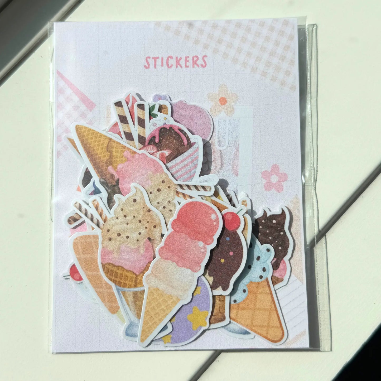 Kawaii Ice Cream Stickers (20 pieces) Sunny Sky Studio