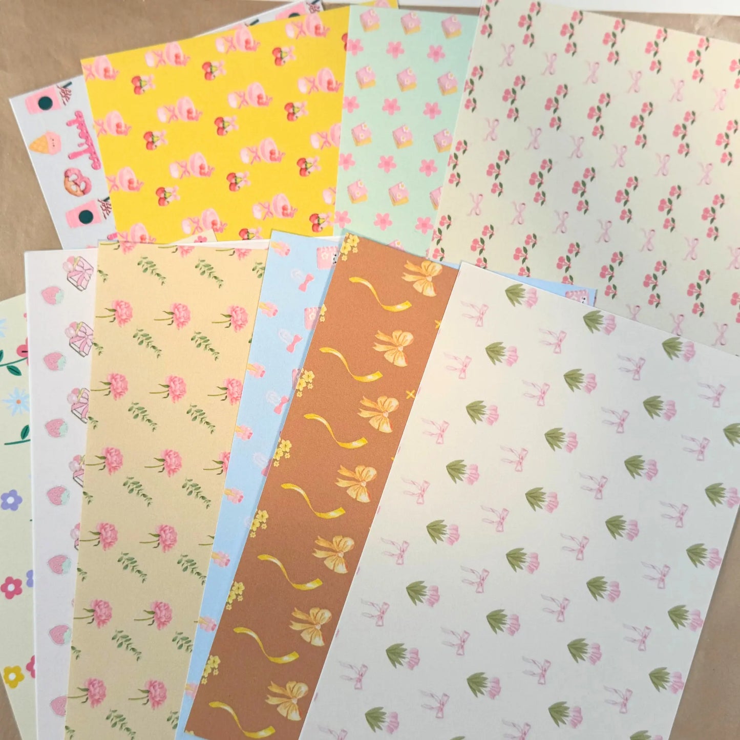 Scrapbook Paper Set – 20 Sheets, 10 Unique Designs Sunny Sky Studio