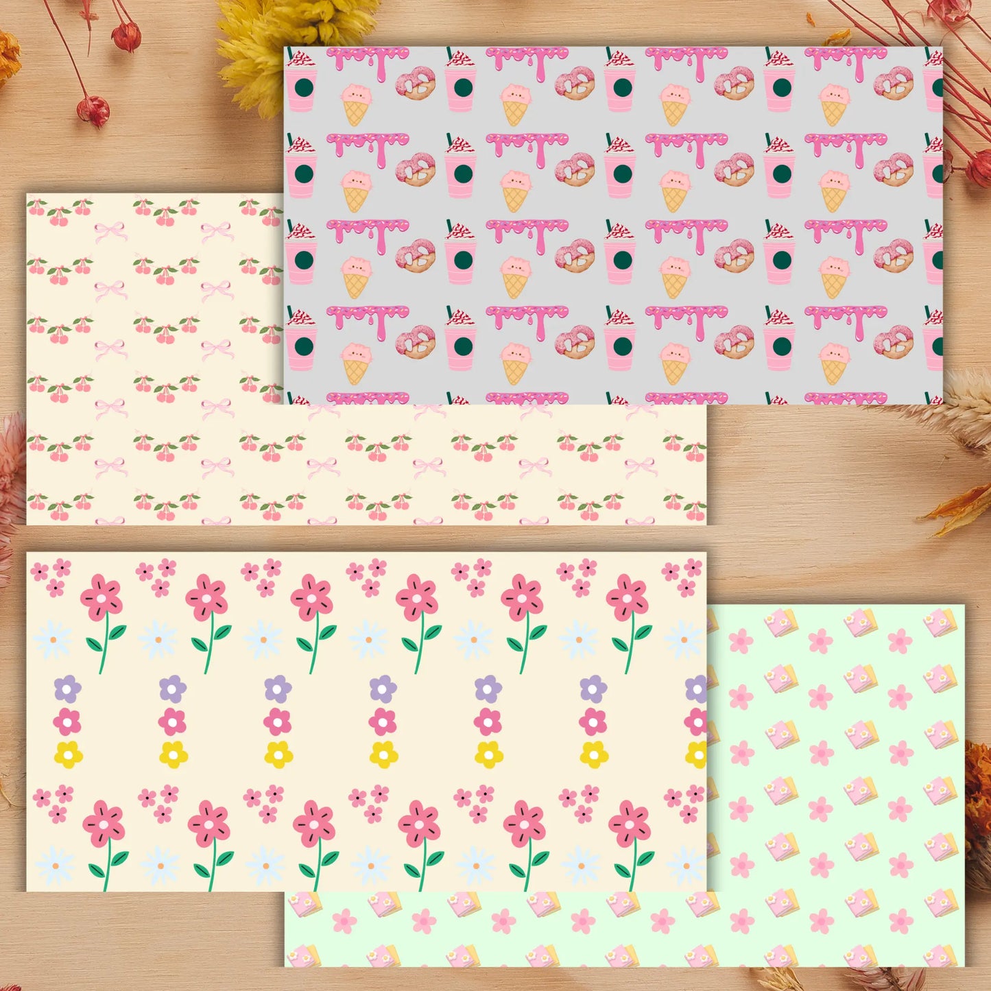 Scrapbook Paper Set – 20 Sheets, 10 Unique Designs Sunny Sky Studio