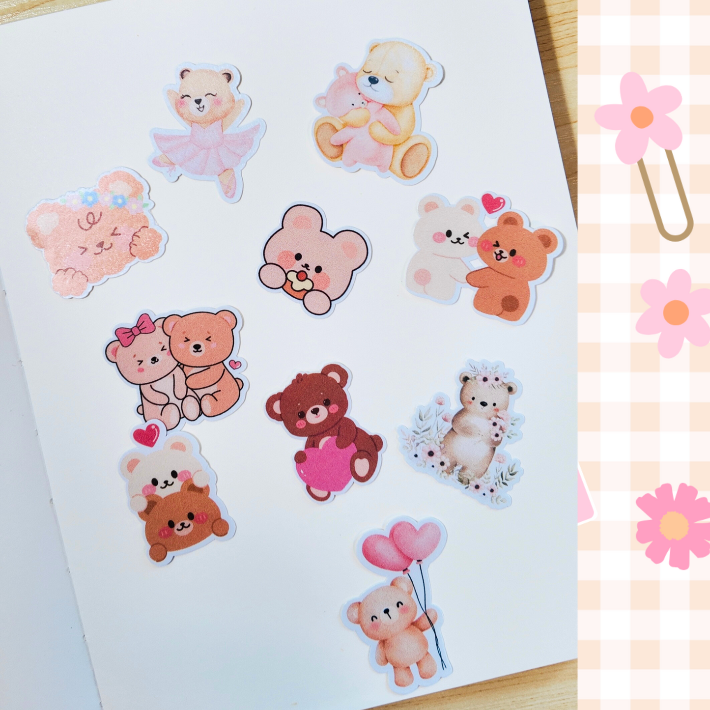 Cute Bear Stickers (20 Pieces) Sunny Sky Studio