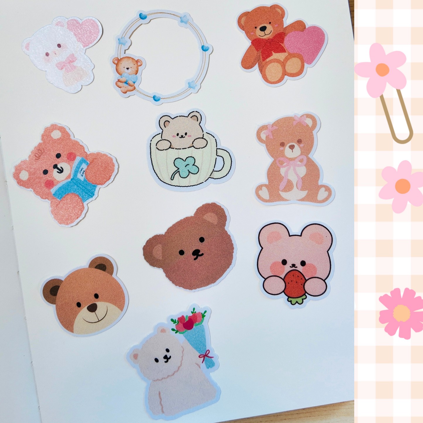 Cute Bear Stickers (20 Pieces) Sunny Sky Studio