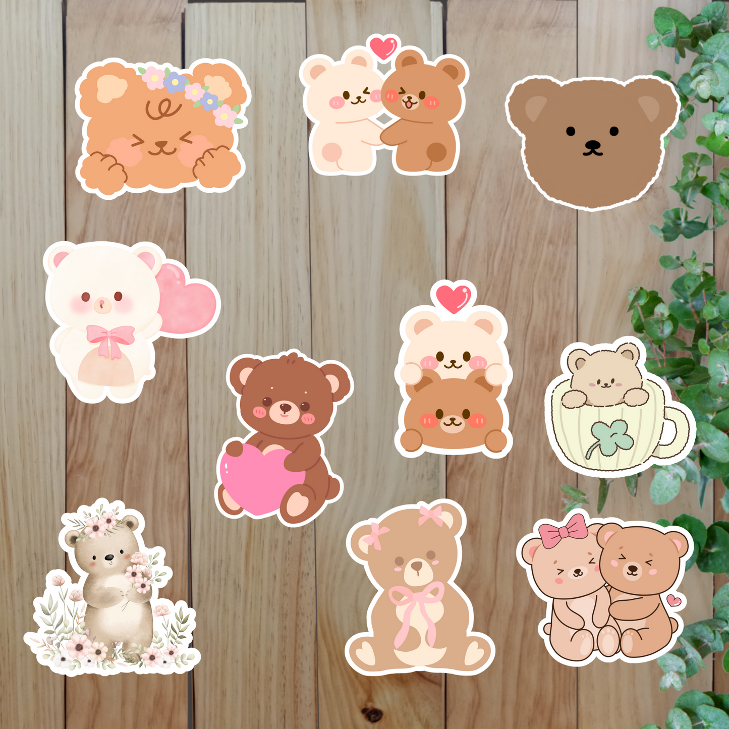 Cute Bear Stickers (20 Pieces) Sunny Sky Studio