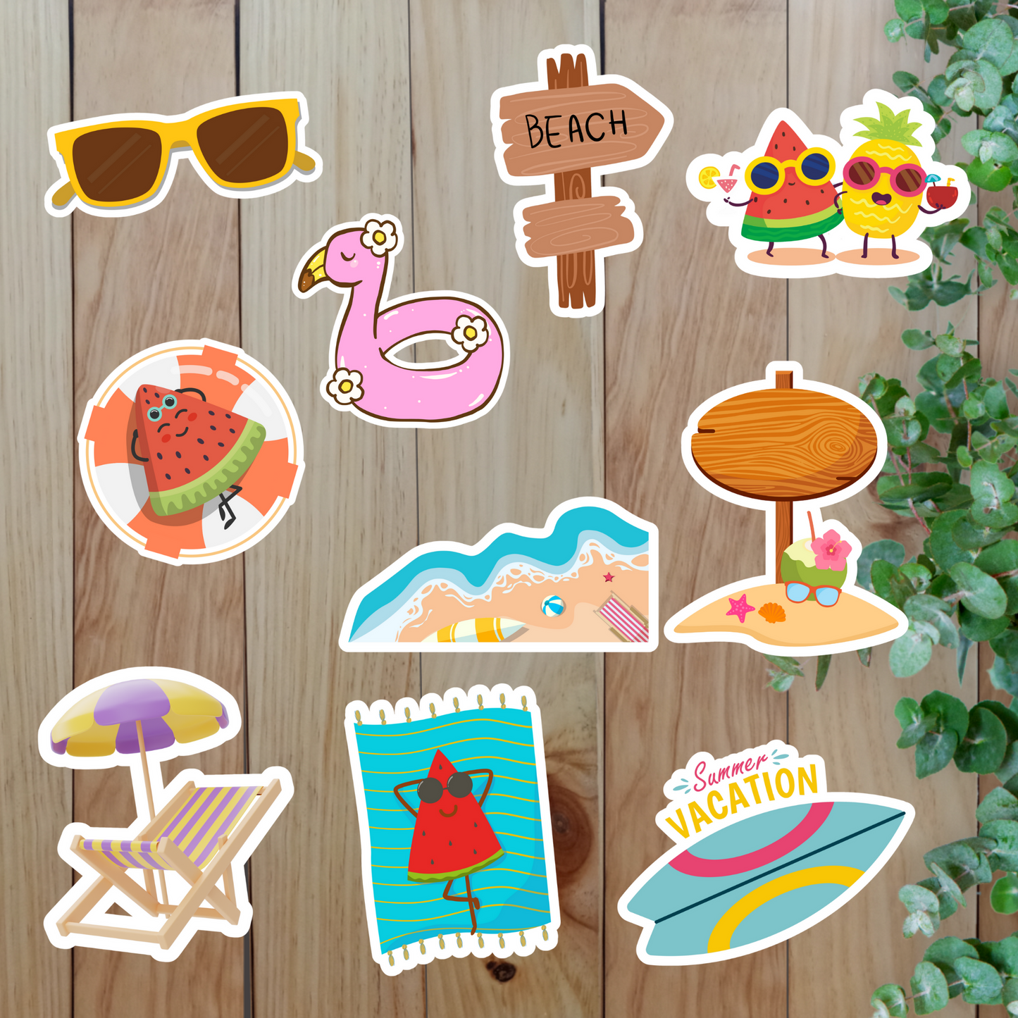 Summer Vibes Sticker Pack – 20-Piece Set Sunny Sky Studio
