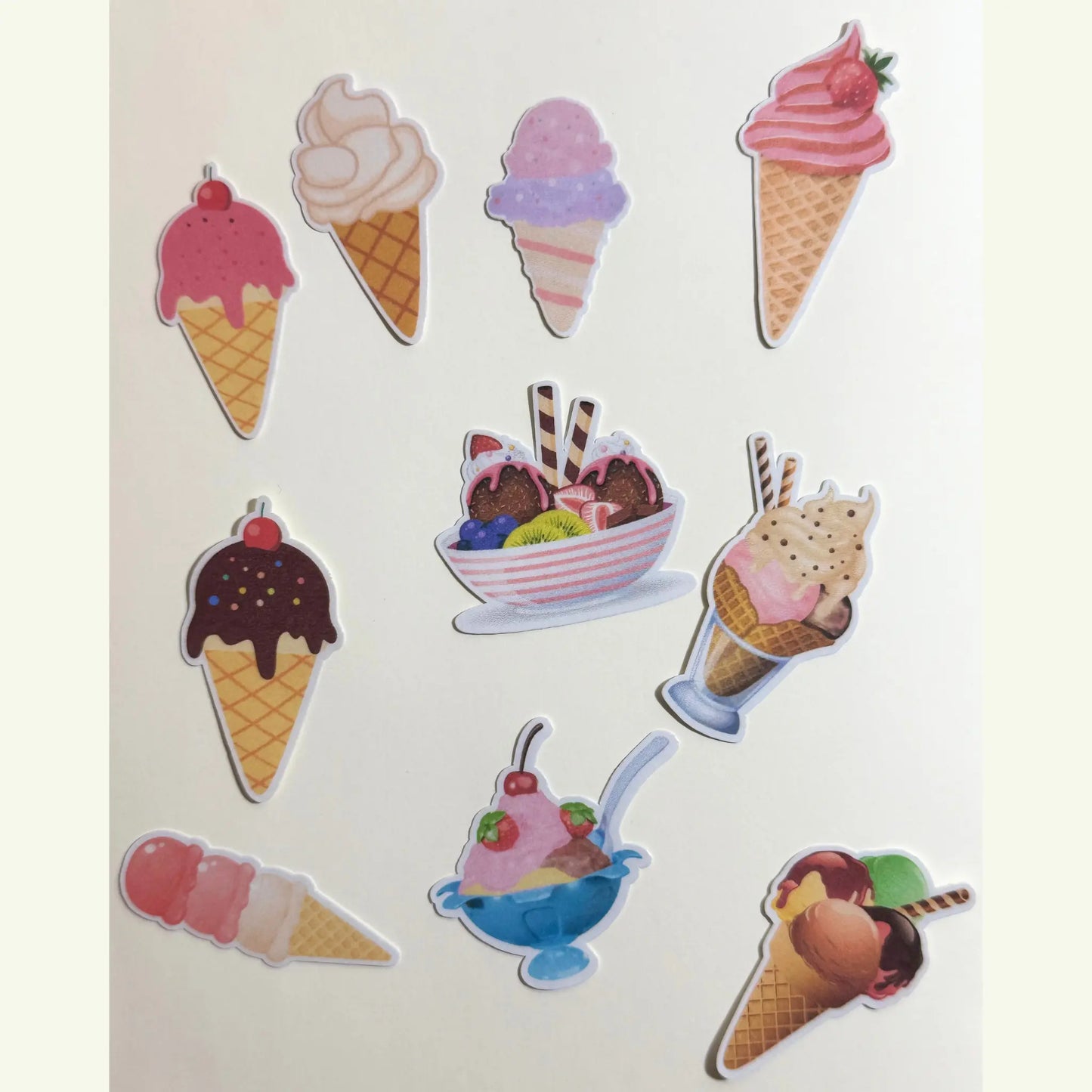 Kawaii Ice Cream Stickers (20 pieces) Sunny Sky Studio