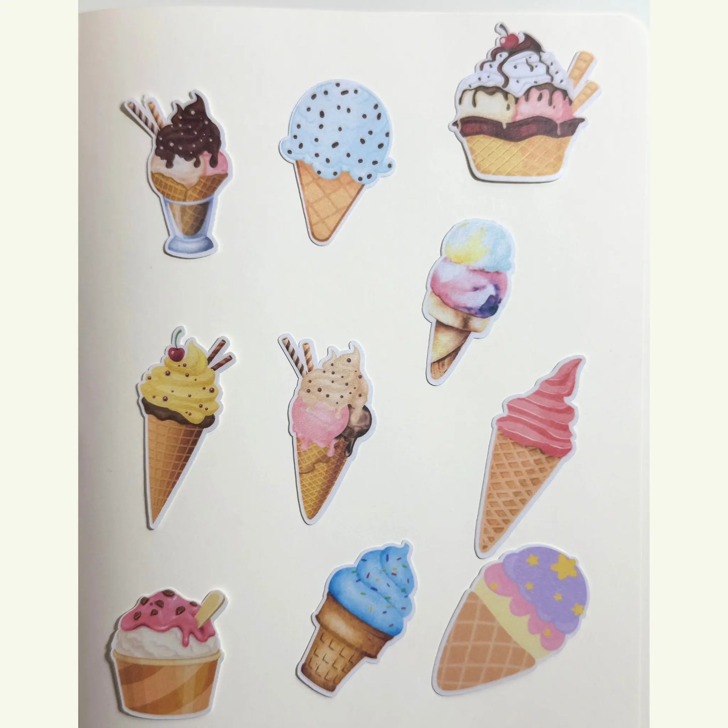 Kawaii Ice Cream Stickers (20 pieces) Sunny Sky Studio