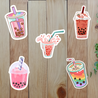 Boba Milk Tea Stickers (20-Piece) Sunny Sky Studio