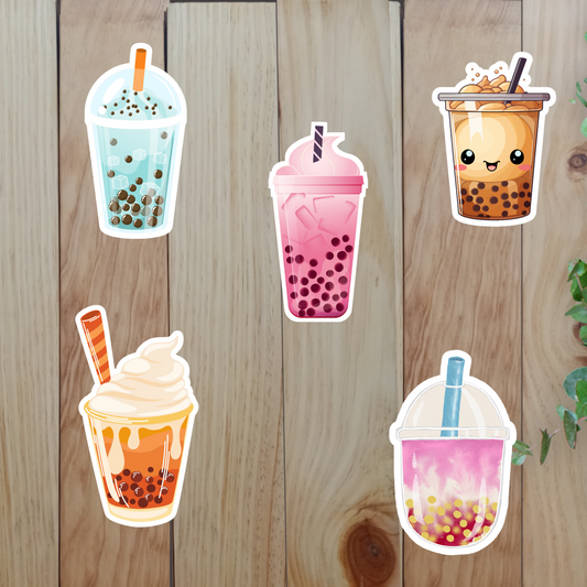 Boba Milk Tea Stickers (20-Piece) Sunny Sky Studio