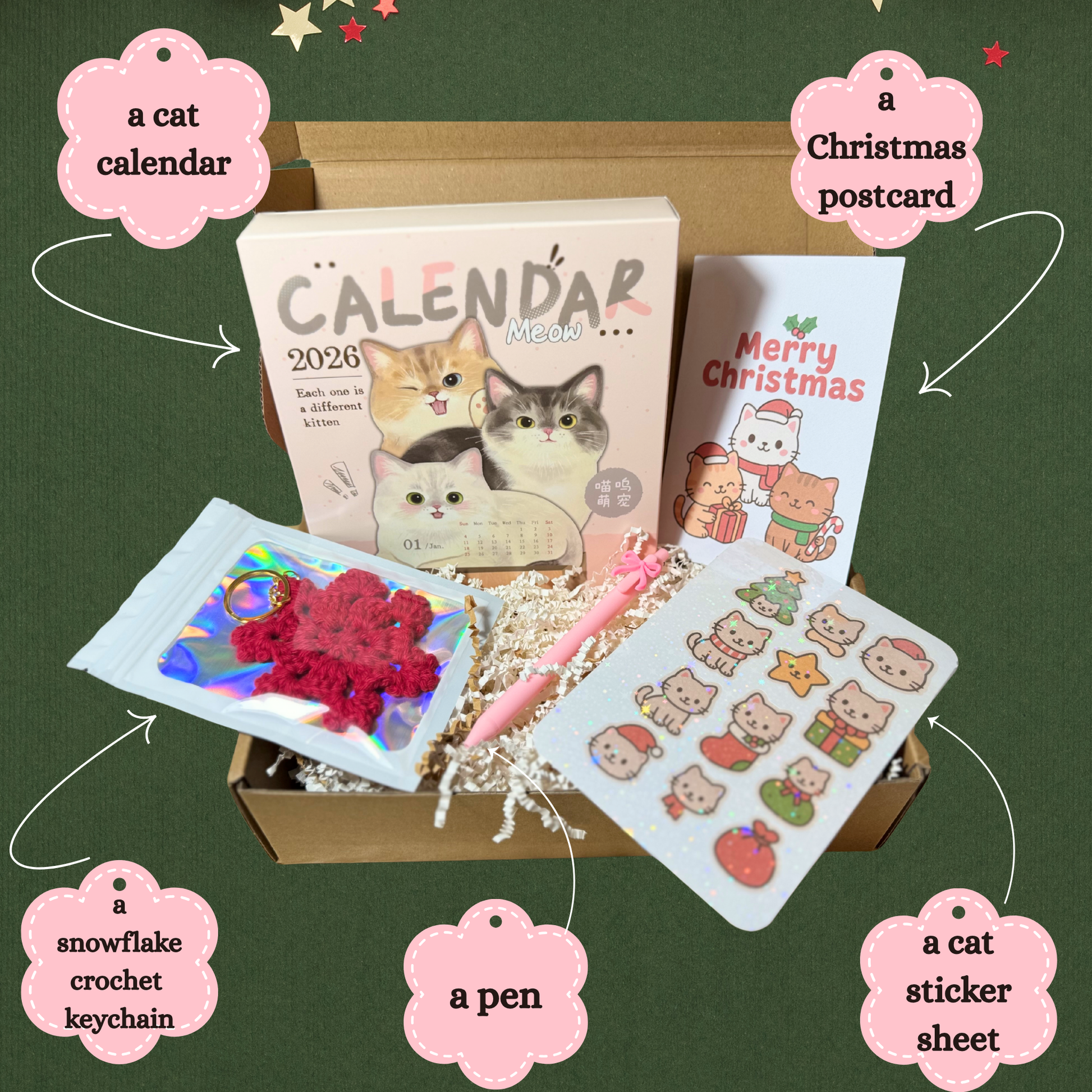 Holiday Gift Box - Cute Cat Theme Sunny Sky Studio