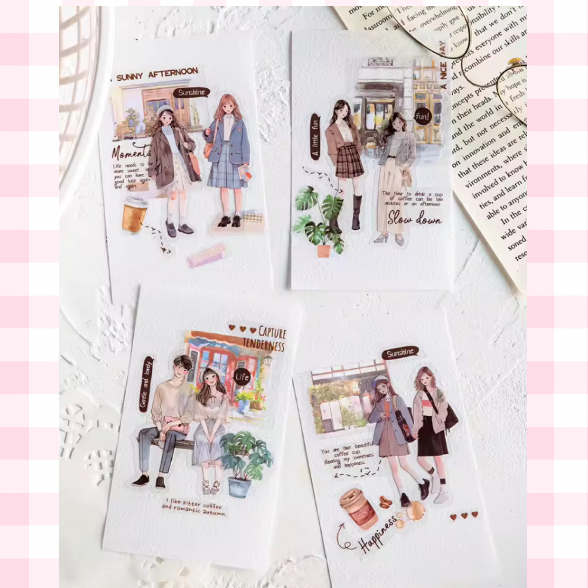 30pcs Character Sticker Pack, Exquisite Girl Stickers Sunny Sky Studio