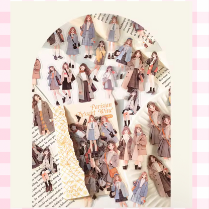 30pcs Character Sticker Pack, Exquisite Girl Stickers Sunny Sky Studio