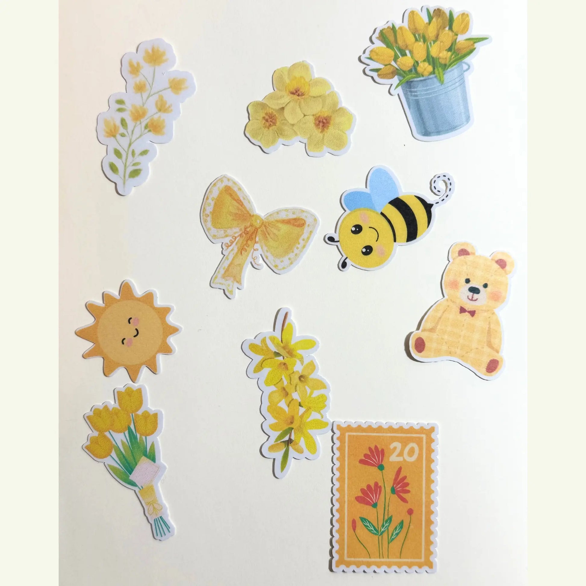 Bright Yellow Stickers (20 pieces) Sunny Sky Studio