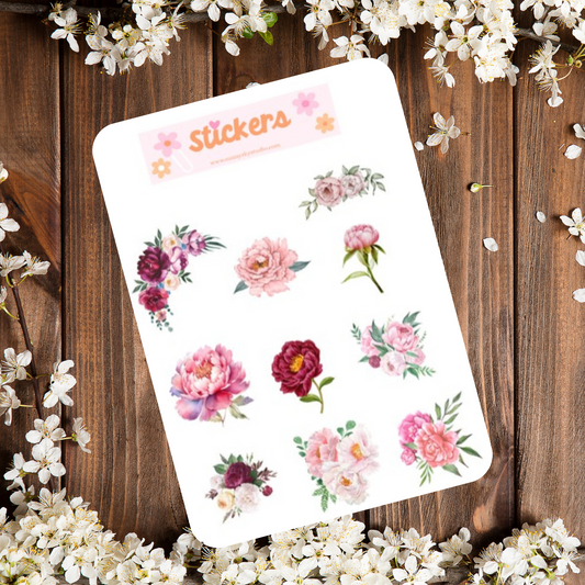 Peony Sticker Sheet