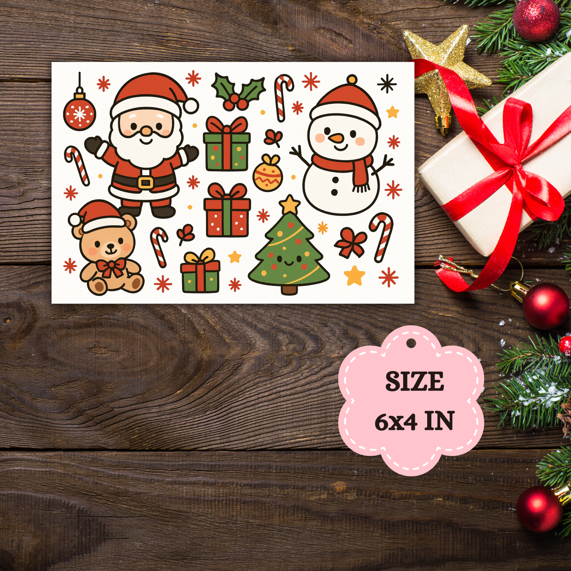 Kawaii Merry Christmas Postcard 8 Sunny Sky Studio