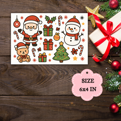 Kawaii Merry Christmas Postcard 8 Sunny Sky Studio