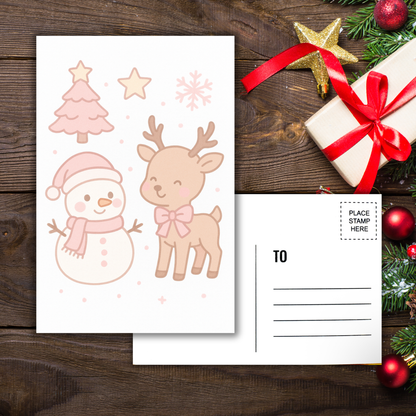 Kawaii Merry Christmas Postcard 9 Sunny Sky Studio