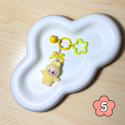 Cartoon Mini Plush Keychain - YELLOW
