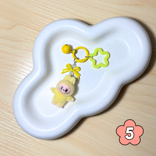 Cartoon Mini Plush Keychain - YELLOW