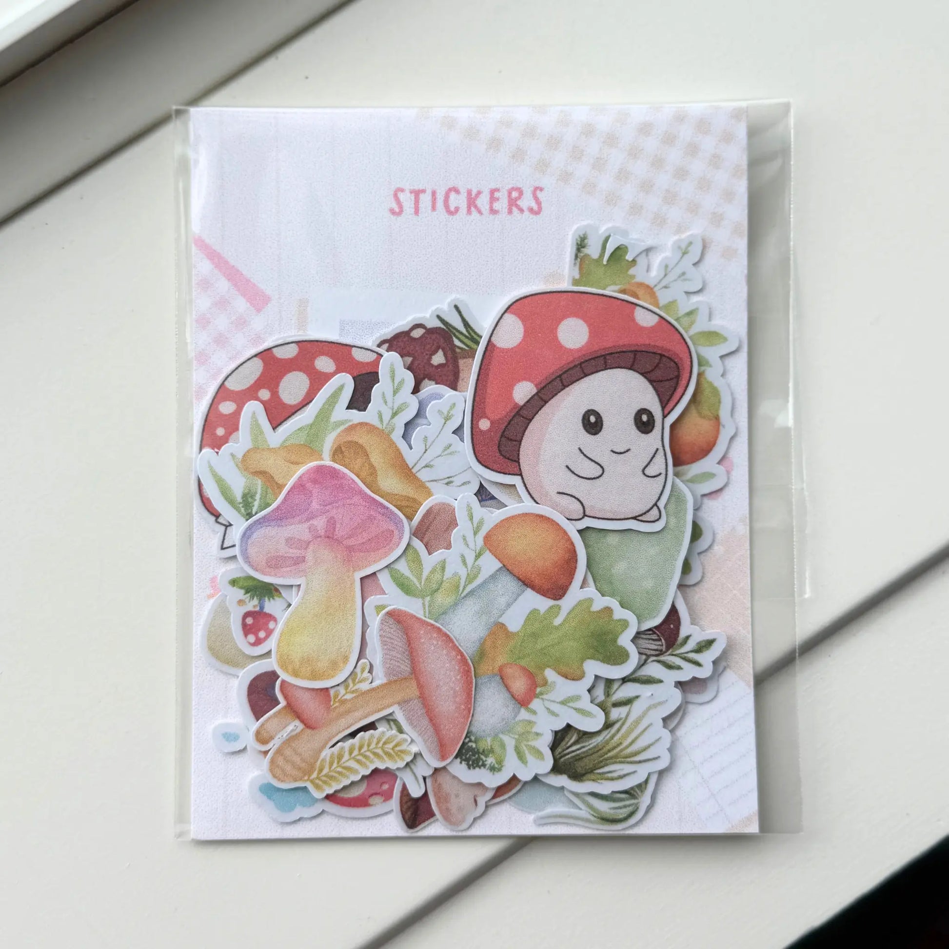 Cute & Whimsical Mushroom Stickers (20 pieces) - Sunny Sky Studio  Sunny Sky Studio  Stickers 