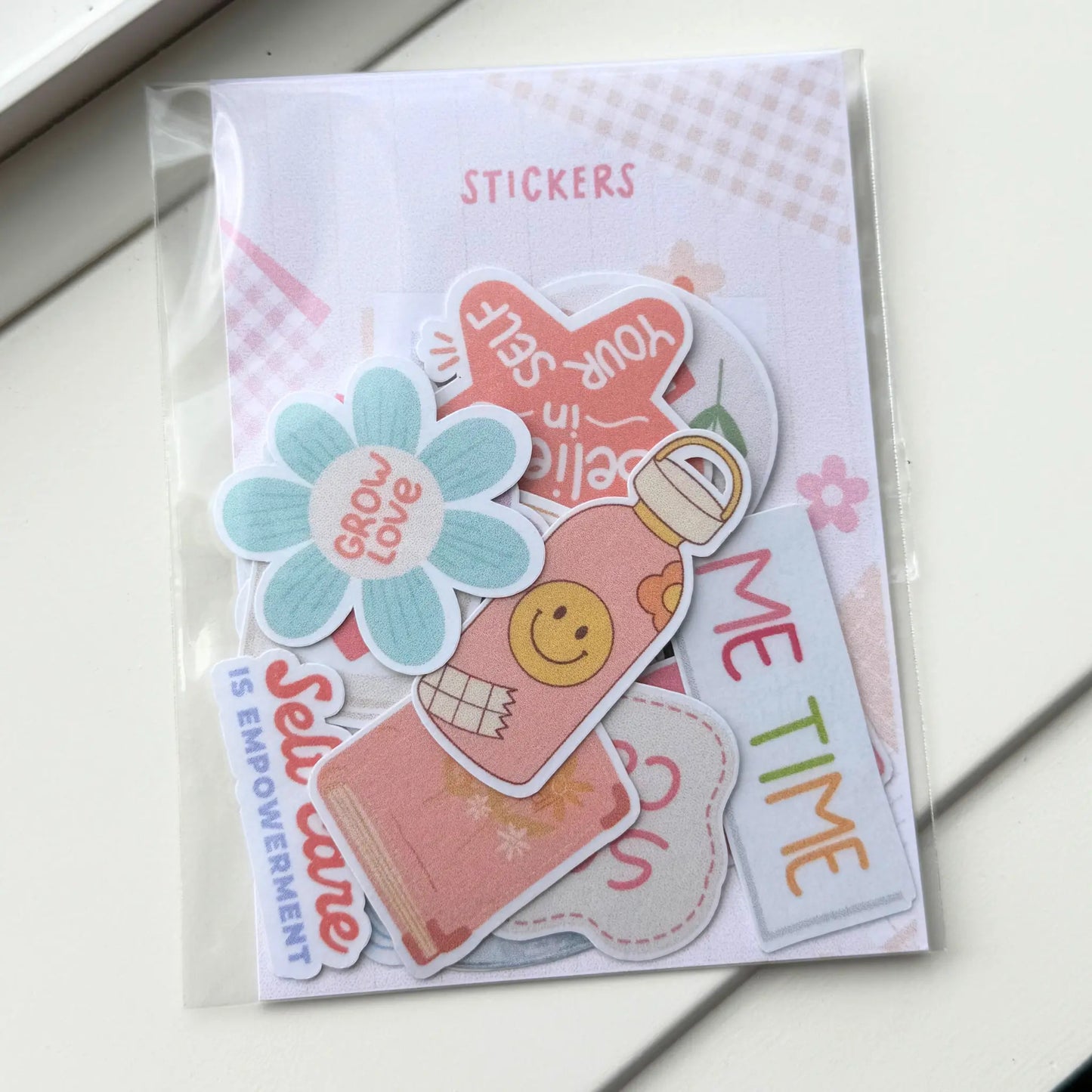 Self-Care Aesthetic Stickers (20 Pieces) Sunny Sky Studio
