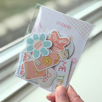 Self-Care Aesthetic Stickers (20 Pieces) Sunny Sky Studio