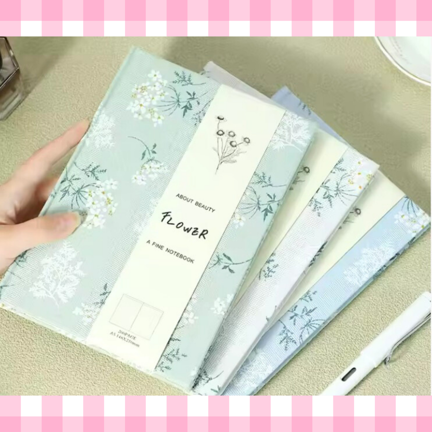Cute Floral Fabric Hardcover Notebook – A5 Lined Journal for School, Office & Gifts Sunny Sky Studio