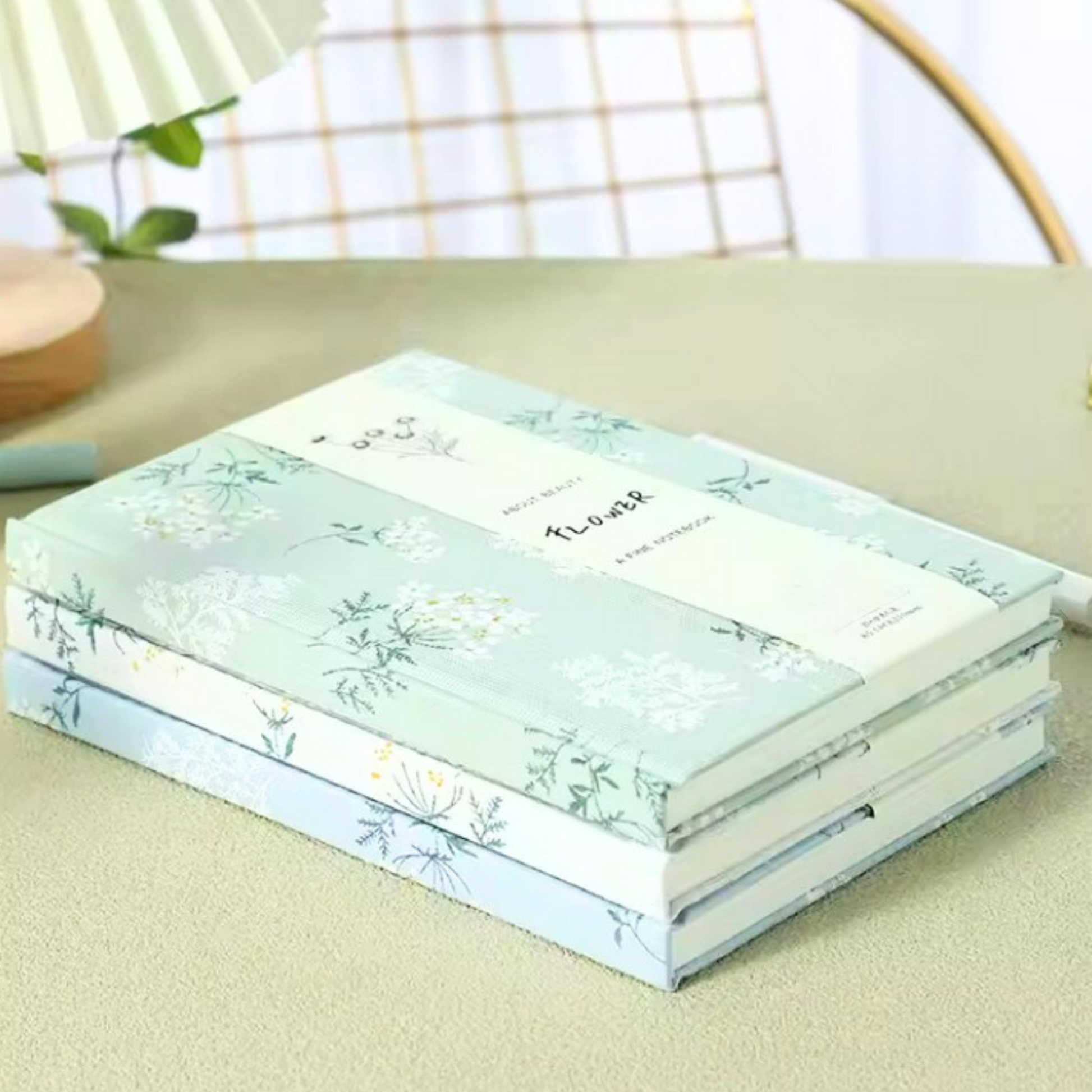Cute Floral Fabric Hardcover Notebook – A5 Lined Journal for School, Office & Gifts Sunny Sky Studio