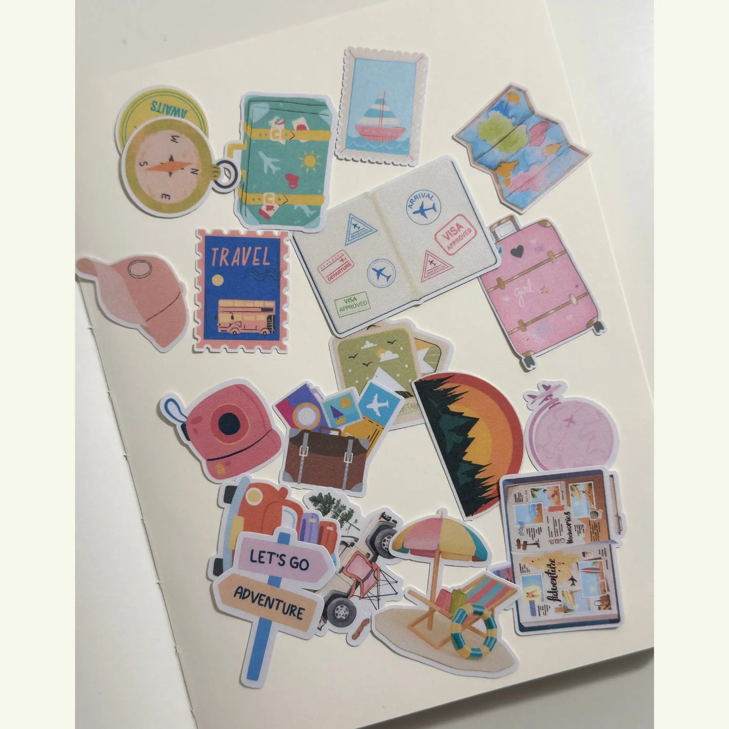 Adventure & Travel Stickers (20 Pieces) - Sunny Sky Studio Sunny Sky Studio  Stickers