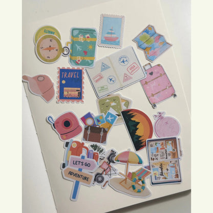Adventure & Travel Stickers (20 Pieces) - Sunny Sky Studio Sunny Sky Studio  Stickers