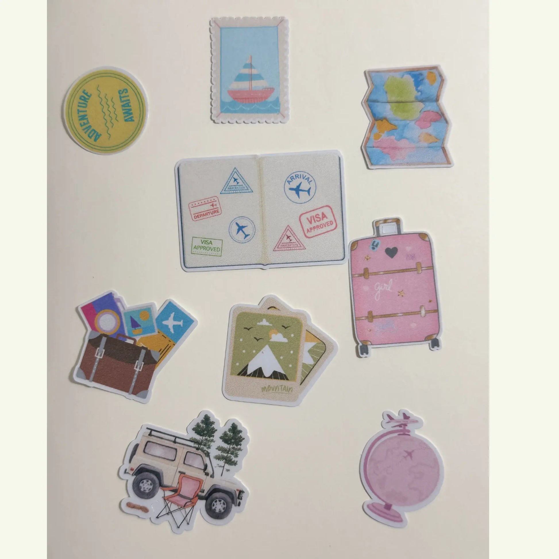 Adventure & Travel Stickers (20 Pieces) - Sunny Sky Studio Sunny Sky Studio  Stickers