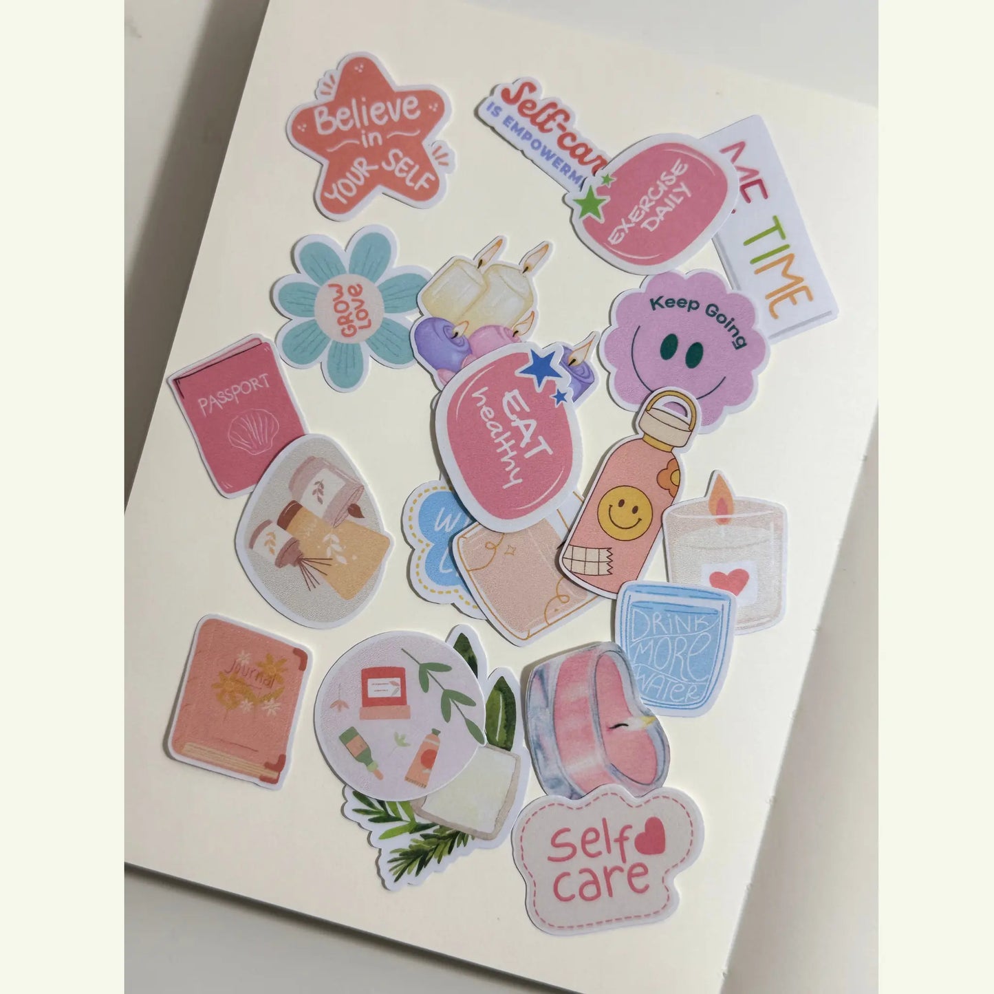 Self-Care Aesthetic Stickers (20 Pieces) Sunny Sky Studio
