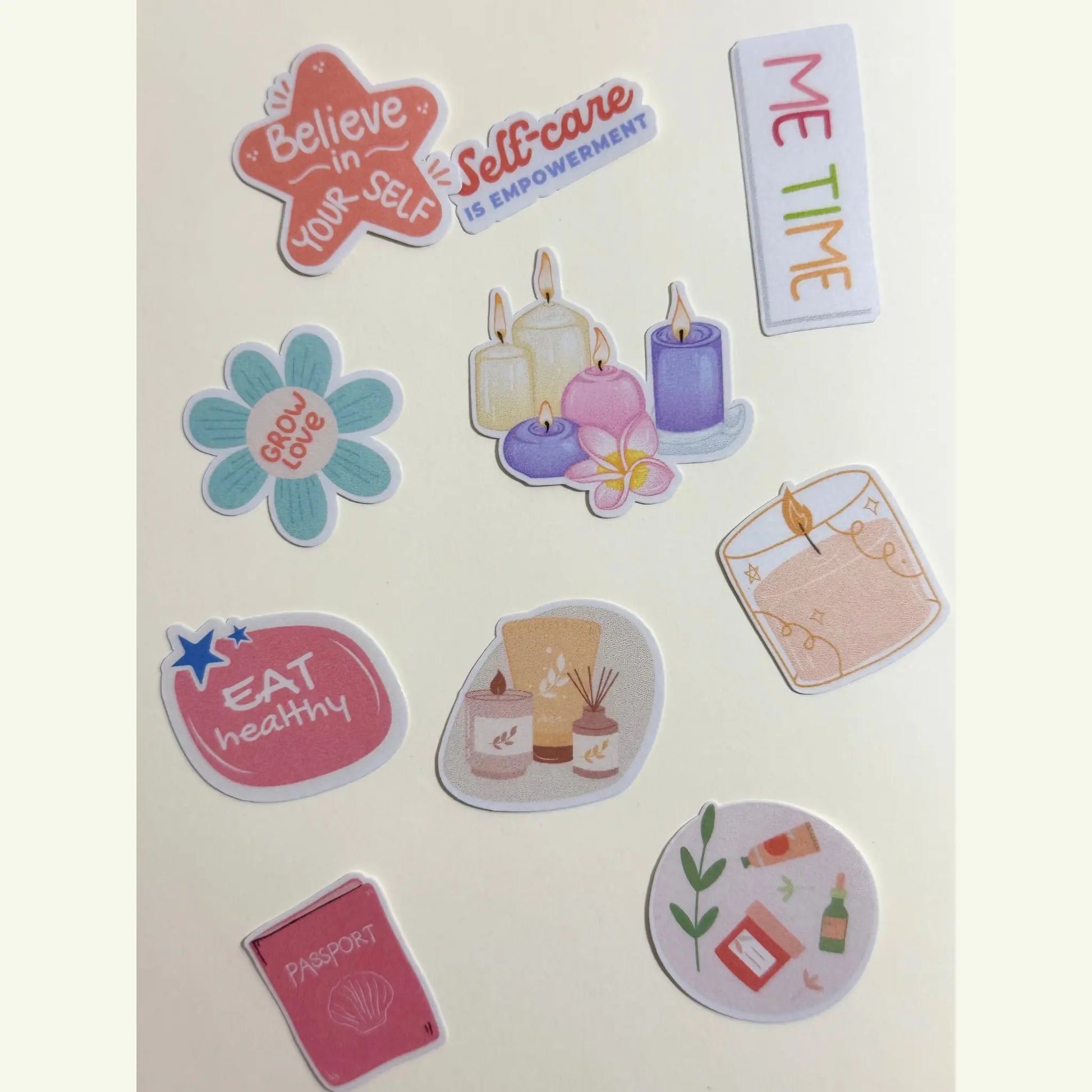 Self-Care Aesthetic Stickers (20 Pieces) Sunny Sky Studio