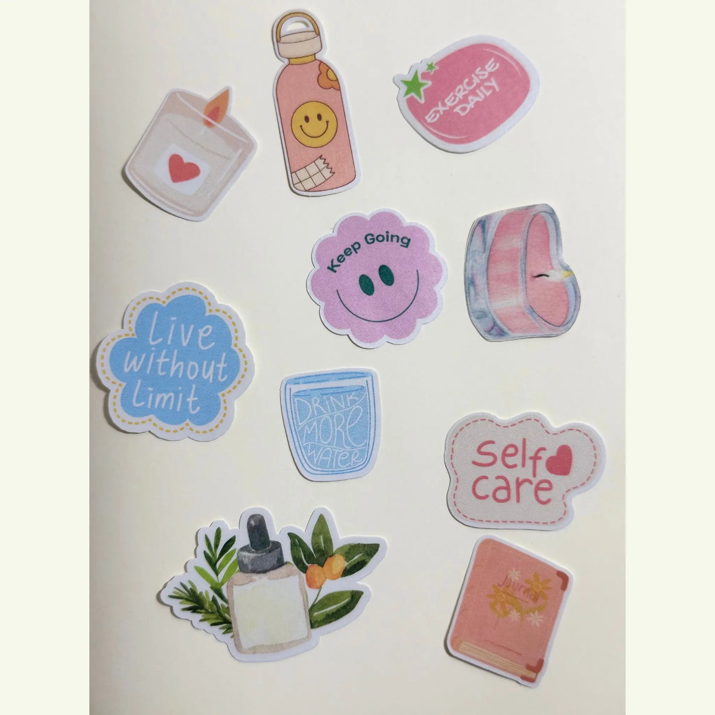 Self-Care Aesthetic Stickers (20 Pieces) Sunny Sky Studio