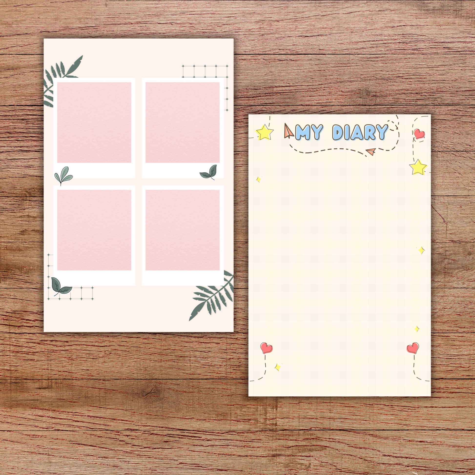 Custom A5 Handmade Planner Notebook – Beautiful Layout with 60 Pages Sunny Sky Studio