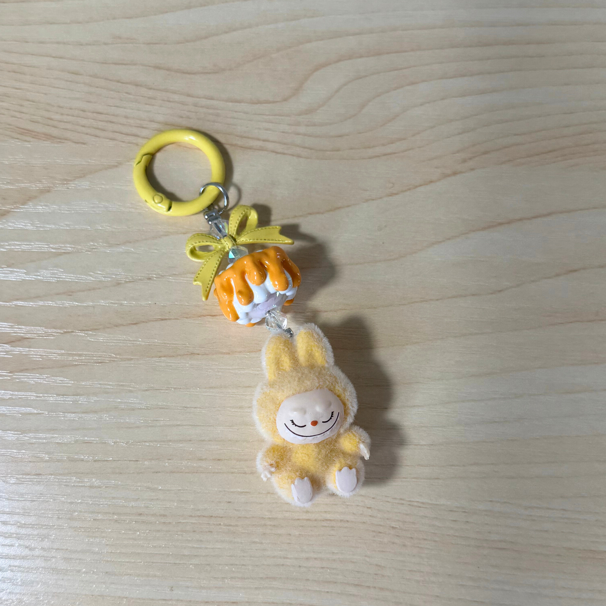 Mini Plush Cartoon Keychain - YELLOW Sunny Sky Studio